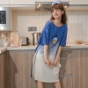 Summer Korean version of spring and autumn student home wear for girls, cute thin short-sleeved loose large-sized pajamas for summer Application Scenario